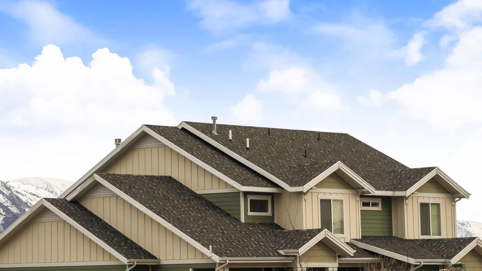 Low slope section on a Calgary home